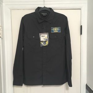 NWT Men’s Med Fallout Vault Boy Work Shirt Patches